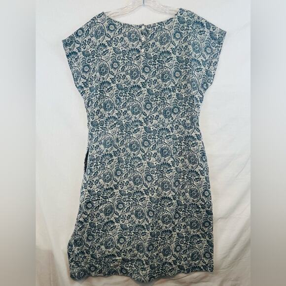 Seasalt Quay Cellars Dress, Blue/Cream Pattern, Pockets, Worn Little,size 14 VGC - Picture 7 of 10